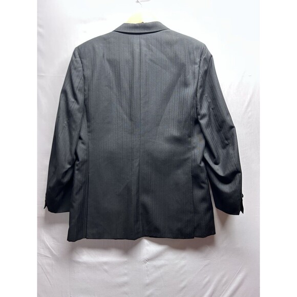 Oleg Cassini Men’s 38R? Pants 43 Waist Black Pinstripe Suit - Picture 10 of 15